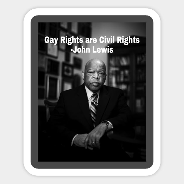 Gay Rights Are Civil Rights Sticker by GRANNY GOTH